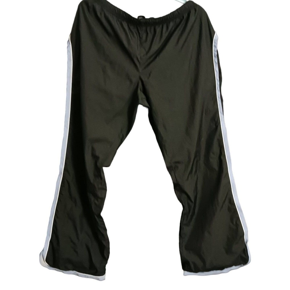 Old Navy Track Pants Mens Sz XL Black Lined Drawstring Windbreaker Y2K